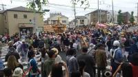 神輿宮出し後、気合を入れて行ってきます!