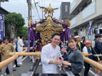 宮神輿と娘と!!
